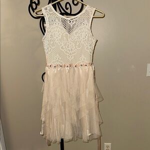 Rare Editions Cream Sleeveless Sundress for Weddings